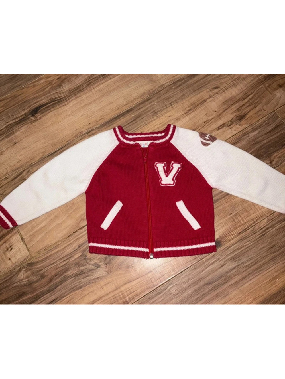 Knit Football Varsity Letterman Jacket